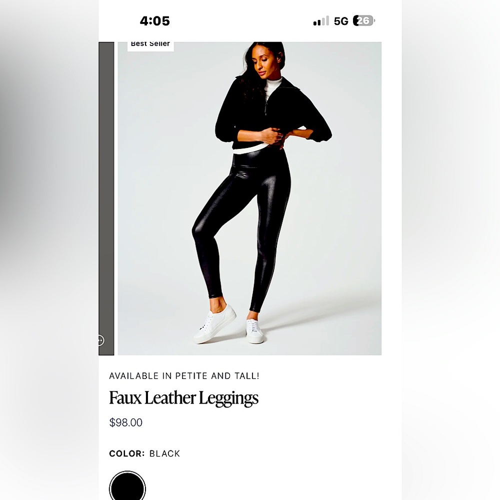 Spanx Faux Leather Leggings